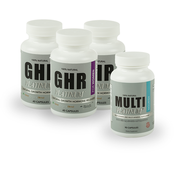 MF WF 3 BOTTLES OF GHR PLATINUM for Men and Women